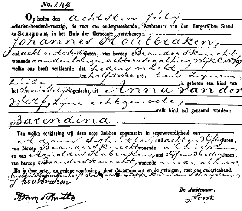 1840 Geb reg 248 Barendina dv J Houtbraken - A vd Werf